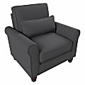 Bush® Furniture Hudson Accent Chair With Arms, Charcoal Gray Herringbone Fabric, Standard Delivery 1 thumbnail image