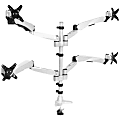 Mount-It MI-65151 Quad Monitor Desk Mount, 18"H x 48"W x 4"D, Silver 1 thumbnail image