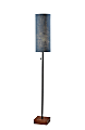 Adesso® Trudy Floor Lamp, 62"H, Blue Shade/Walnut Base 1 thumbnail image