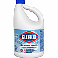 Clorox Germicidal Bleach - Concentrate Liquid - 121 fl oz (3.8 quart) - Regular Scent - 1 Each - White