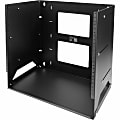 StarTech.com 8U Wallmount Server Rack with Built-in Shelf - Solid Steel - Adjustable Depth 12in to 18in - Mount your server network and telecom devices to the wall while storing your non-rackmountable equipment on the built-in shelf