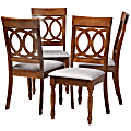 Baxton Studio Lucie Dining Chairs, Gray/Walnut, Set Of 4 Chairs 1 thumbnail image