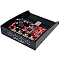 StarTech.com USB 3.0 Front Panel 4 Port Hub - 3.5 5.25in Bay - Add a 4-port SuperSpeed USB 3.0 Hub to the 3.5in front bay opening of a computer case - usb 3.0 hub - 4 port usb 3.0 hub - internal usb hub - usb port splitter - front usb hub 1 thumbnail image