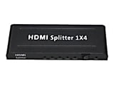4XEM 4 Port high speed HDMI video splitter fully supporting 1080p, 3D for Blu-Ray, gaming consoles and all other HDMI compatible devices - 4XEM 1080p/3D 1 HDMI in 4 HDMI out video splitter and amplifier with LED indicators for connection and power