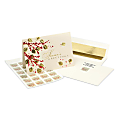 Premium Plus Holiday Card Bundles, 7 7/8" x 5 5/8", Elegant Touch, Box Of 25