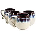 Meritage Lexington 4-Piece Stoneware 2-Tone Mug Set, 20 Oz, Dark Brown Multicolor 1 thumbnail image
