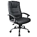 Carlin High-Back Bonded Leather Chair, 46 7/8"H x 26"W x 29 9/16"D, Black 1 thumbnail image