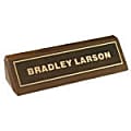 Custom Engraved Inset Gold Foil On Walnut Desk Bar, 1-3/4" x 8-1/2" 1 thumbnail image