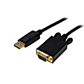 StarTech.com 10ft DisplayPort to VGA Adapter Converter Cable - DP to VGA 1920x1200 - Black - First End: 1 x DisplayPort Male Digital Audio/Video - Second End: 1 x HD-15 Female VGA - Supports up to 1920 x 1200 - Black