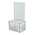 Azar Displays Plastic Suggestion Box, With Lock, Large, 6 1/4"H x 9"W x 6 1/4"D, Clear 1 thumbnail image