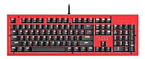 Azio MK HUE USB Keyboard, Red, MK-HUE-RD