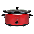 Nesco® 6 Qt 275W Analog Stainless Steel Portable Slow Cooker, Red 1 thumbnail image