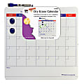 Charles Leonard Magnetic Dry-Erase Calendars, 14" x 14", Pack Of 6 Calendars