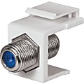 DataComm 3.0 GHz F-Connector Keystone Insert - 1 x F Connector Keystone Female - Nickel - White 1 thumbnail image