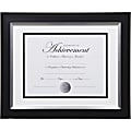 Dax 2-tone Silver Document Frame - 16.80" x 14.90" x 1" Frame Size - Holds 11" x 14" Insert - Rectangle - Vertical, Horizontal - 1 Each - Silver, Black 1 thumbnail image