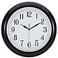 Office Depot® Brand 13 4/5" Radio-Controlled Translucent Wall Clock, Black Case 1 thumbnail image