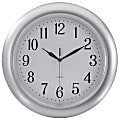 Office Depot® Brand 13 4/5" Radio-Controlled Translucent Wall Clock, Silver Case