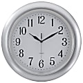 Office Depot® Brand 13 4/5" Radio-Controlled Translucent Wall Clock, Silver Case 1 thumbnail image