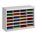 Safco® E-Z Stor® Steel Literature Organizer, 24 Compartments, 25-3/4"H, Gray 1 thumbnail image