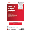 Stick-On Vinyl Indicators, Letters And Numbers, Helvetica, White, 1/2" 1 thumbnail image