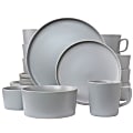Elama Luxmatte 20-Piece Dinnerware Set, Light Gray 1 thumbnail image