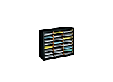 Safco® Value Sorter® Steel Corrugated Literature Organizer, 24 Compartments, Black