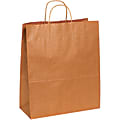 Partners Brand Paper Shopping Bags, 15 3/4"H x 13"W x 6"D, Kraft, Case Of 250