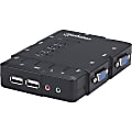 Manhattan 4-Port USB Compact KVM Switch with Audio Support - Manage/control 4 USB computers from one keyboard, monitor and mouse"