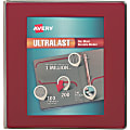 Avery® UltraLast One-Touch 3-Ring Binder, 1 1/2" Slant Rings, Red