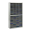 Safco® E-Z Stor® Steel Literature Organizer, 72 Compartments, 71"H, Gray