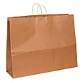 Partners Brand Paper Shopping Bags, 18 3/4" x 24"W x 7 1/4"D, Kraft, Case Of 125