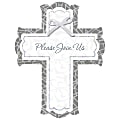 Amscan Religious Cross Stained Glass Large Novelty Invitations With Envelopes, Please Join Us, 6-1/8" x 4-3/4", 8 Invitations Per Pack, Set Of 2 Packs