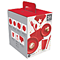 Amscan Tableware Kit, Apple Red, Set Of 222 Pieces 1 thumbnail image
