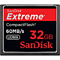 SanDisk Extreme SDCFX-032G-A61 32 GB CompactFlash (CF) Card 1 thumbnail image