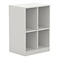 Lorell® Laminate Double Column Locker Base, 6-7/8"H x 25-3/4"W x 37-1/4"D, White 1 thumbnail image