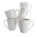 Elama Rosales 6-Piece Porcelain Mug Set, 12 Oz, White 1 thumbnail image