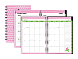 Divoga® Weekly/Monthly Planner, 5" x 8", Tropical Punch, Pink/Pineapple, January to December 2017
