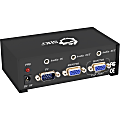 SIIG 1x2 VGA & Audio Splitter - 1 x HD-15 VGA In, 1 x Mini-phone Stereo Audio In, 2 x HD-15 VGA Out, 2 x Mini-phone Stereo Audio Out - 2048 x 1536 - QXGA