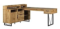 South Shore Finneas 60"W L-Shaped Computer Desk, Nordik Oak 1 thumbnail image
