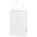 Partners Brand Paper Shopping Bags, 5 1/4"W x 3 1/4"D x 8 3/8"H, White, Case Of 250 1 thumbnail image