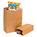 Partners Brand Grocery Bags, 11"H x 6"W x 3 5/8"D, Kraft, Case Of 500