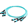 AddOn 25m MPO (Female) to MPO (Female) 48-strand Aqua OM4 Straight Fiber Trunk Cable