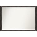 Amanti Art Non-Beveled Rectangle Wood-Framed Bathroom Wall Mirror, 27" x 39", Woodridge Rustic Gray