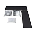 Linon Manning Cotton 5-Piece Cushion Set, Black 1 thumbnail image