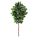 Nearly Natural Ficus 72”H Artificial Plant, 72”H x 8”W x 8”D, Green