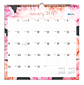 Blue Sky™ Monthly Wall Calendar, 12" x 12", 50% Recycled, Joselyn, January to December 2018