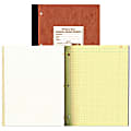 National® Brand Laboratory Research Notebooks, 9 1/4" x 11", Quadrille Ruled, 100 Sheets, Brown