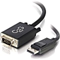 C2G 10ft DisplayPort to VGA Adapter Cable - M/M - DisplayPort/VGA for Notebook, Monitor, Video Device - 10 ft - 1 x DisplayPort Male Digital Audio/Video - 1 x HD-15 Male VGA - Black