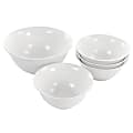 Gibson All U Need 5-Piece Fine Ceramic Bowl Set, White