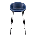 Eurostyle Zach-B Bar Stools, Matte Black/Dark Blue, Set Of 2 Stools 1 thumbnail image